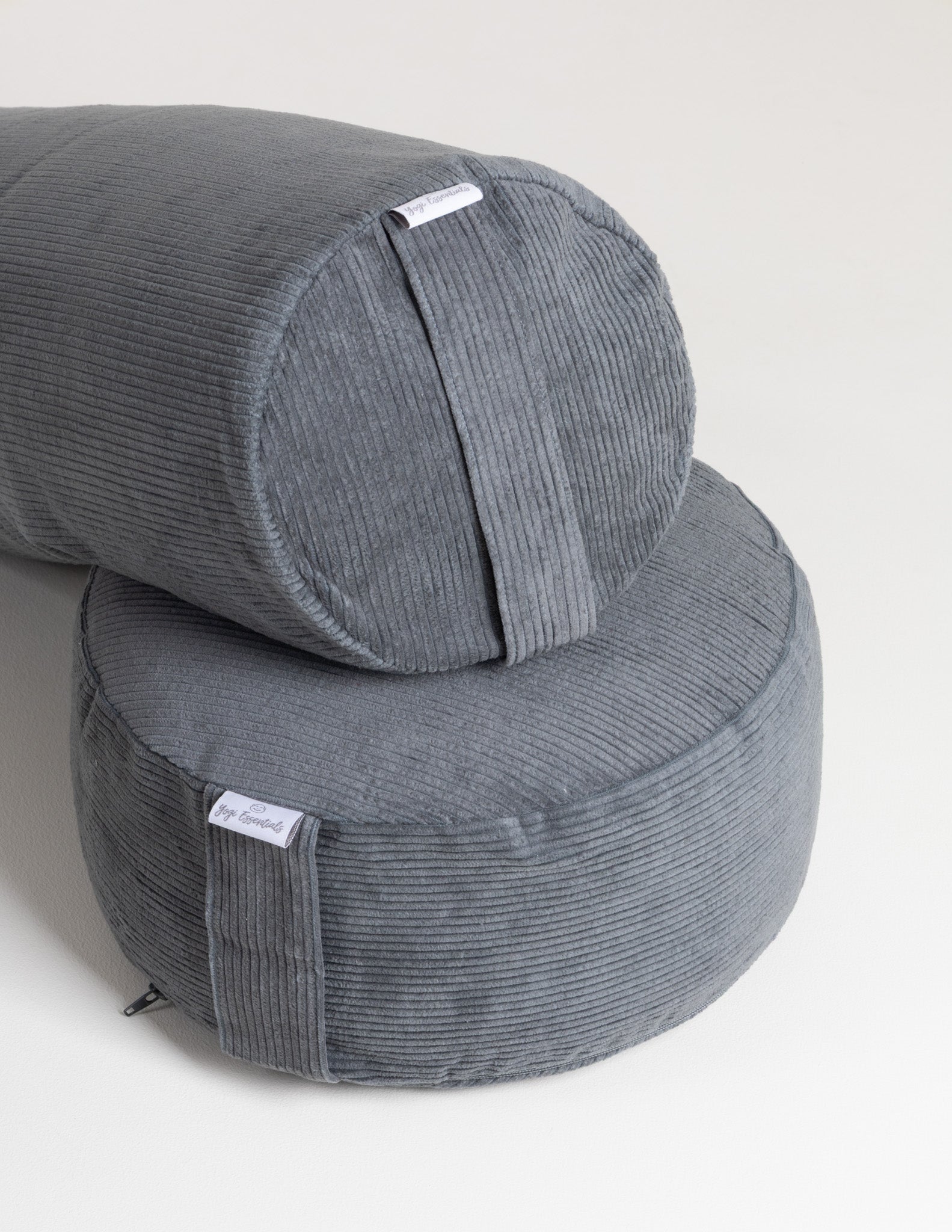 Yogi Essentials Bolster Ribstoffen Yoga Bolster - Smoke