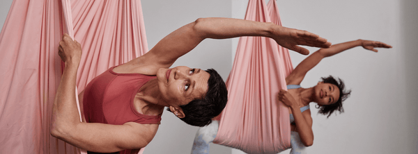 Aerial yoga: flying, cocooning and deeper stretching