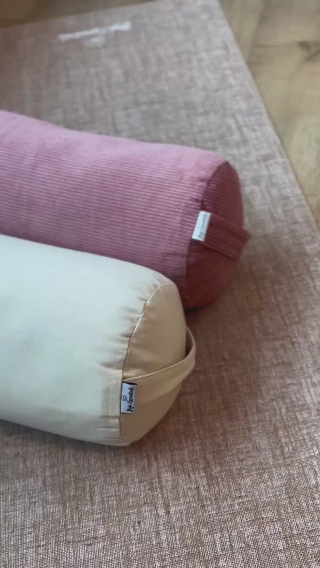 NEW Cotton Yoga Bolster - Beige