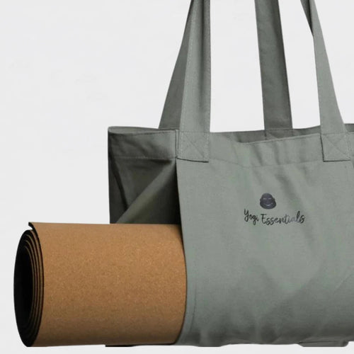 Yogi Essentials Yoga en pilates Canvas Yogamat Tas - Groen/Grijs