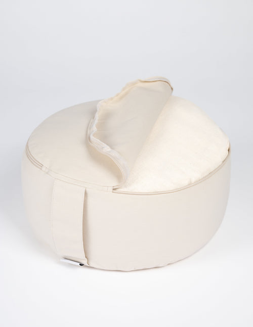 Yogi Essentials Yoga en pilates NEW Losse Hoes - Katoenen Meditatiekussen - Beige