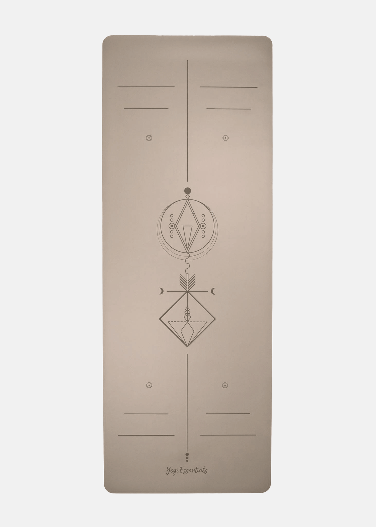 Yogi Essentials Yoga- en pilatesmatten NEW Natuurrubber Yogamat - Alignment - Stone