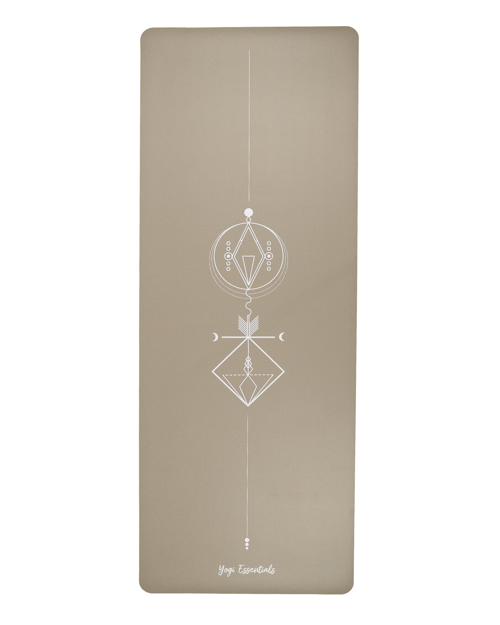 Yogi Essentials Yoga- en pilatesmatten PU rubber Yoga Mat Mandala - Milk Tea