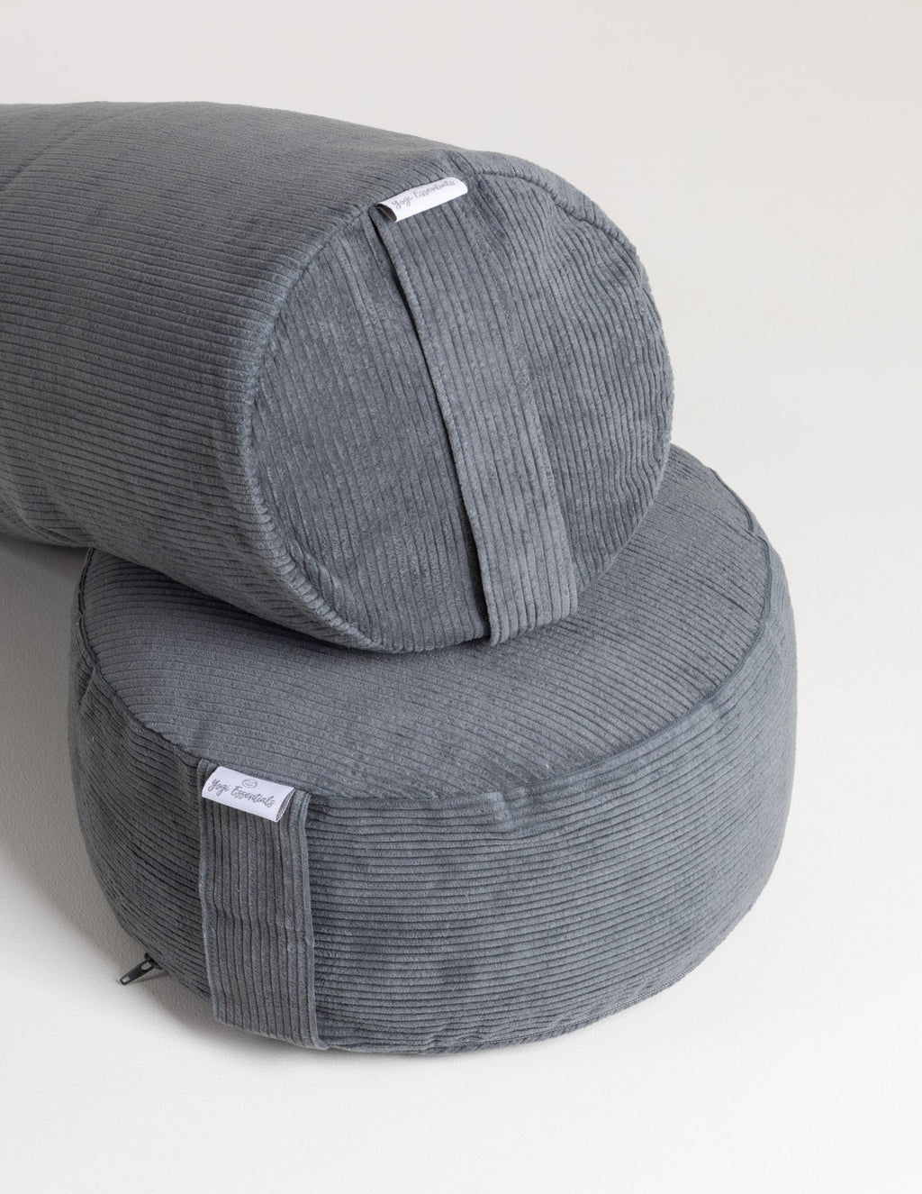 Yogi Essentials Bolster Ribstoffen Yoga Bolster - Smoke