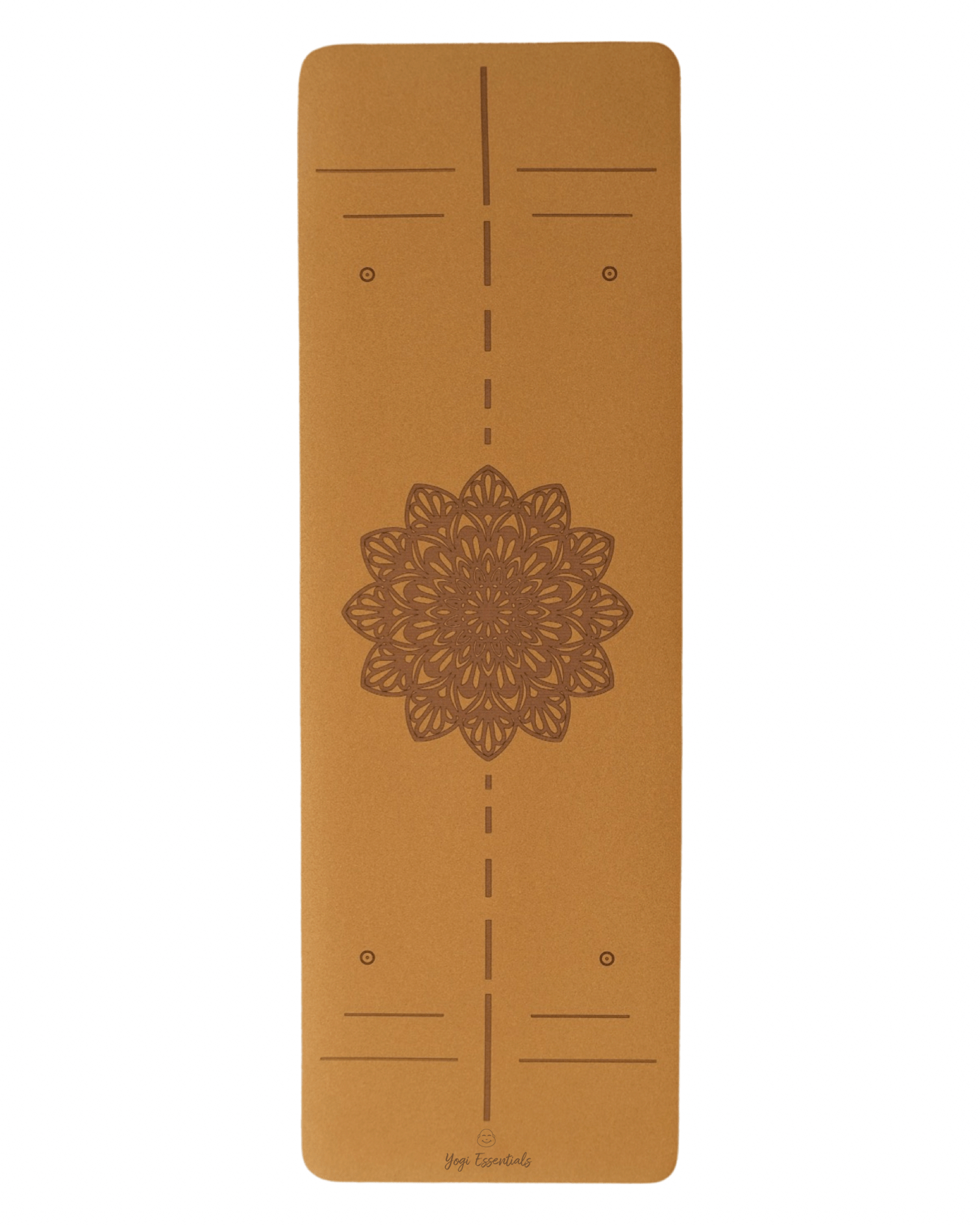 Yogi Essentials Yoga- en pilatesmatten Yoga mat kurk - Alignment mat - 6 mm dik