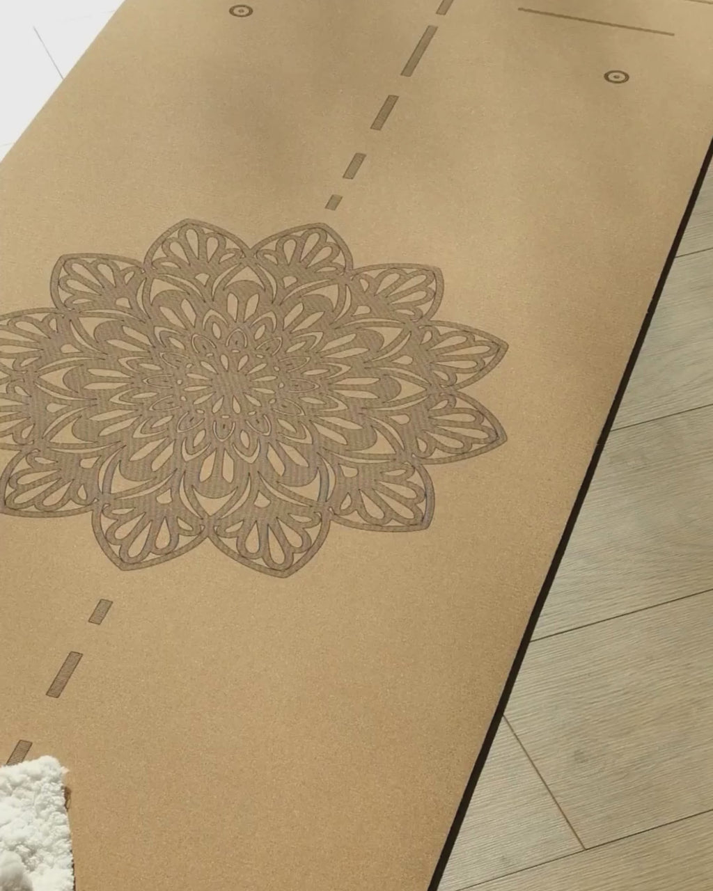 Yogamatte Kork - Ausrichtungsmatte